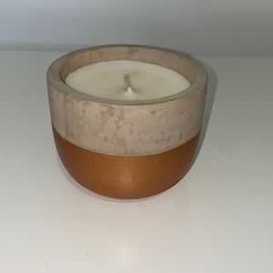 Concrete and Gold Unused Candle